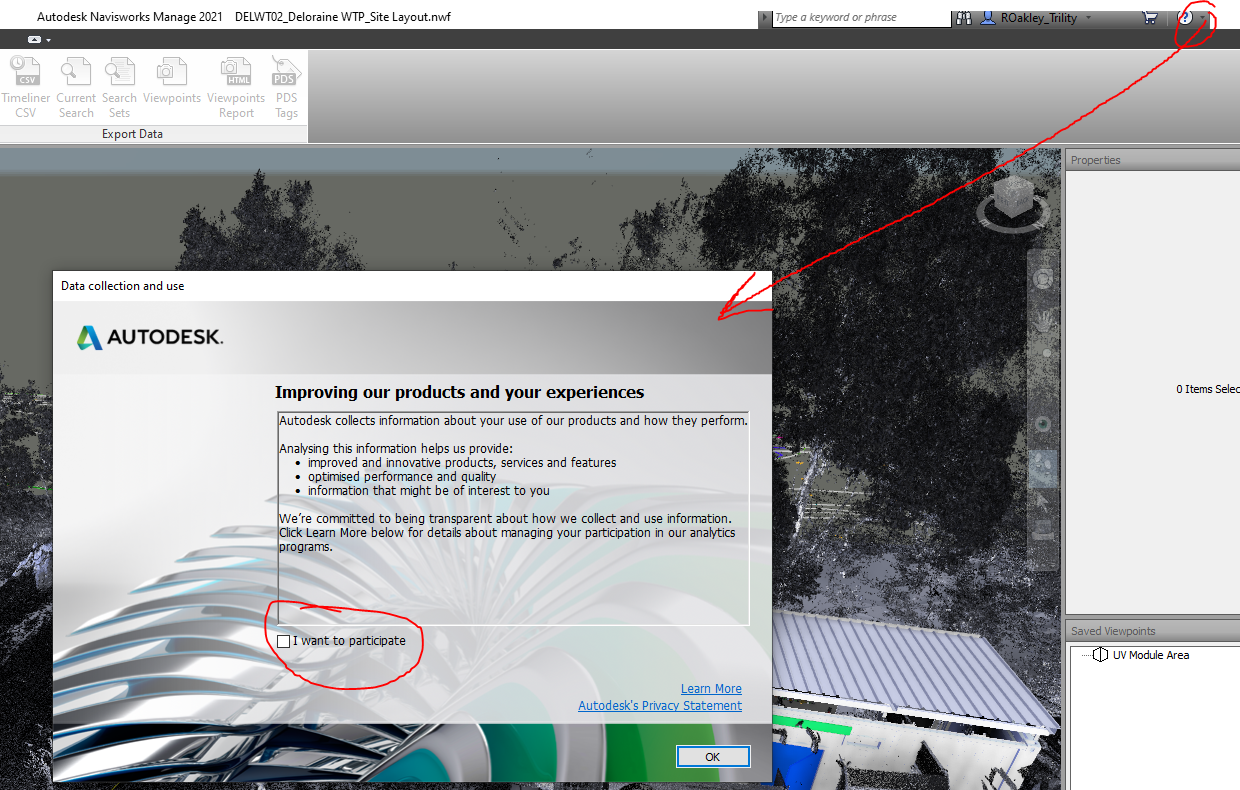 Out of memory messages when performing various tasks/processes in Navisworks