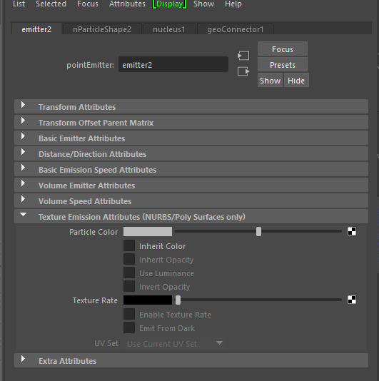 Emitter Texture Rate is disabled. How can I enable it? - Autodesk Community
