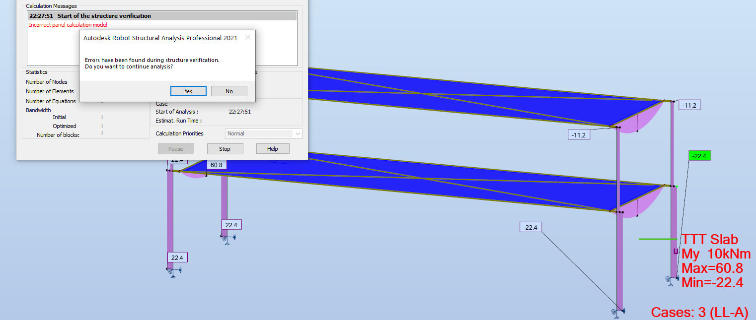 Correct panel calculation model to distribute lateral loads AND ...
