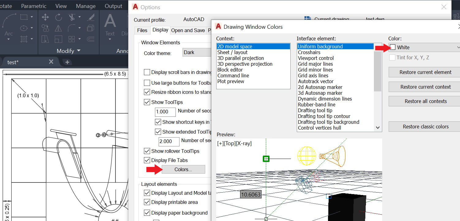 Solved: Wrong color showing in model view but not in layout view ...