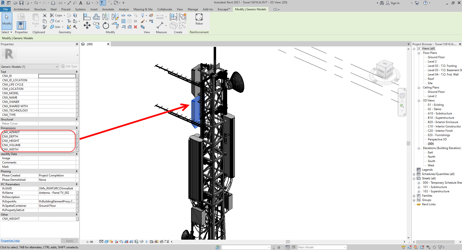 how-to-show-element-properties-i-e-volume-height-and-width-of-imported