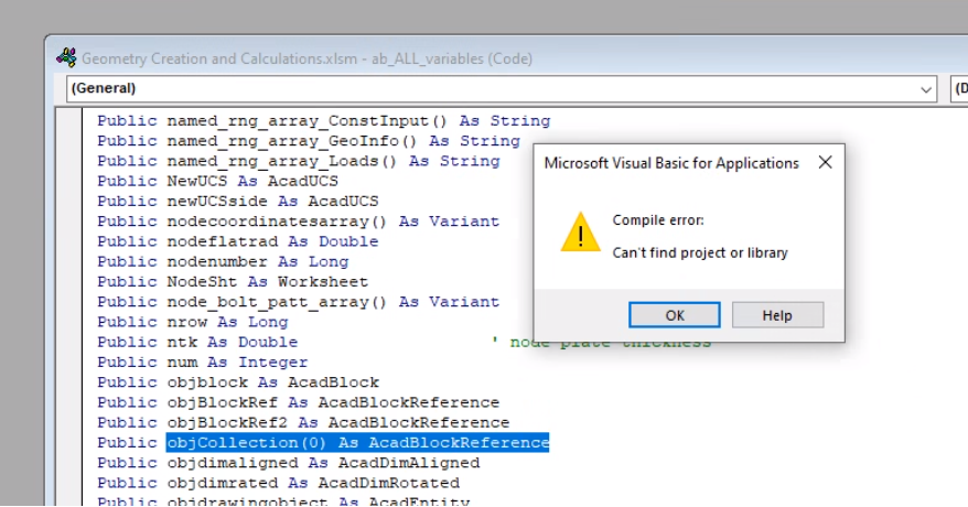 Solved: VBA Compile Error Can't Find Project Or Library - Autodesk ...