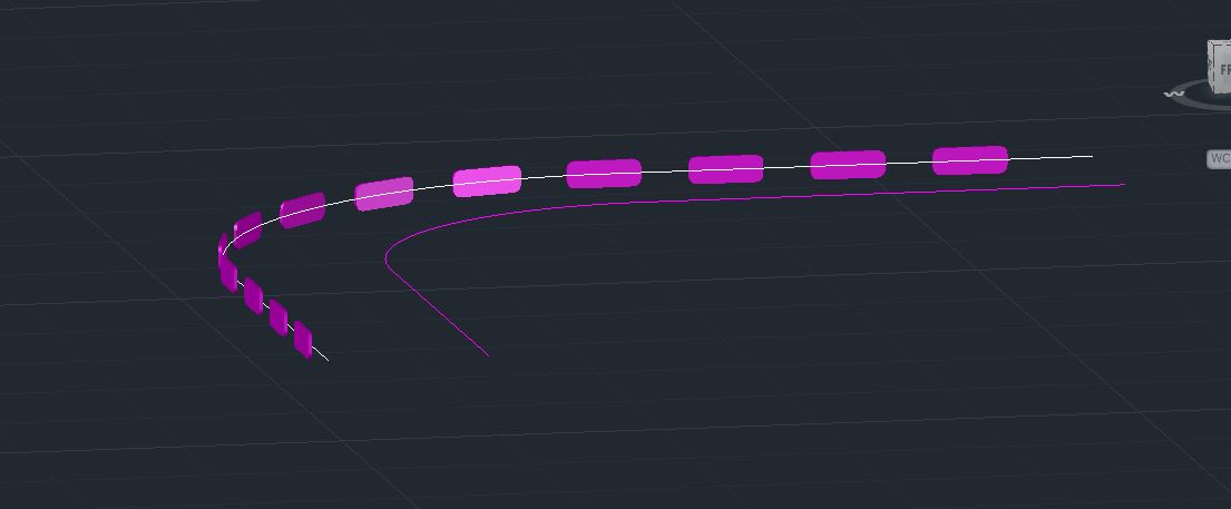 Solved: move objects to camber line and keeping them are aligned curve ...