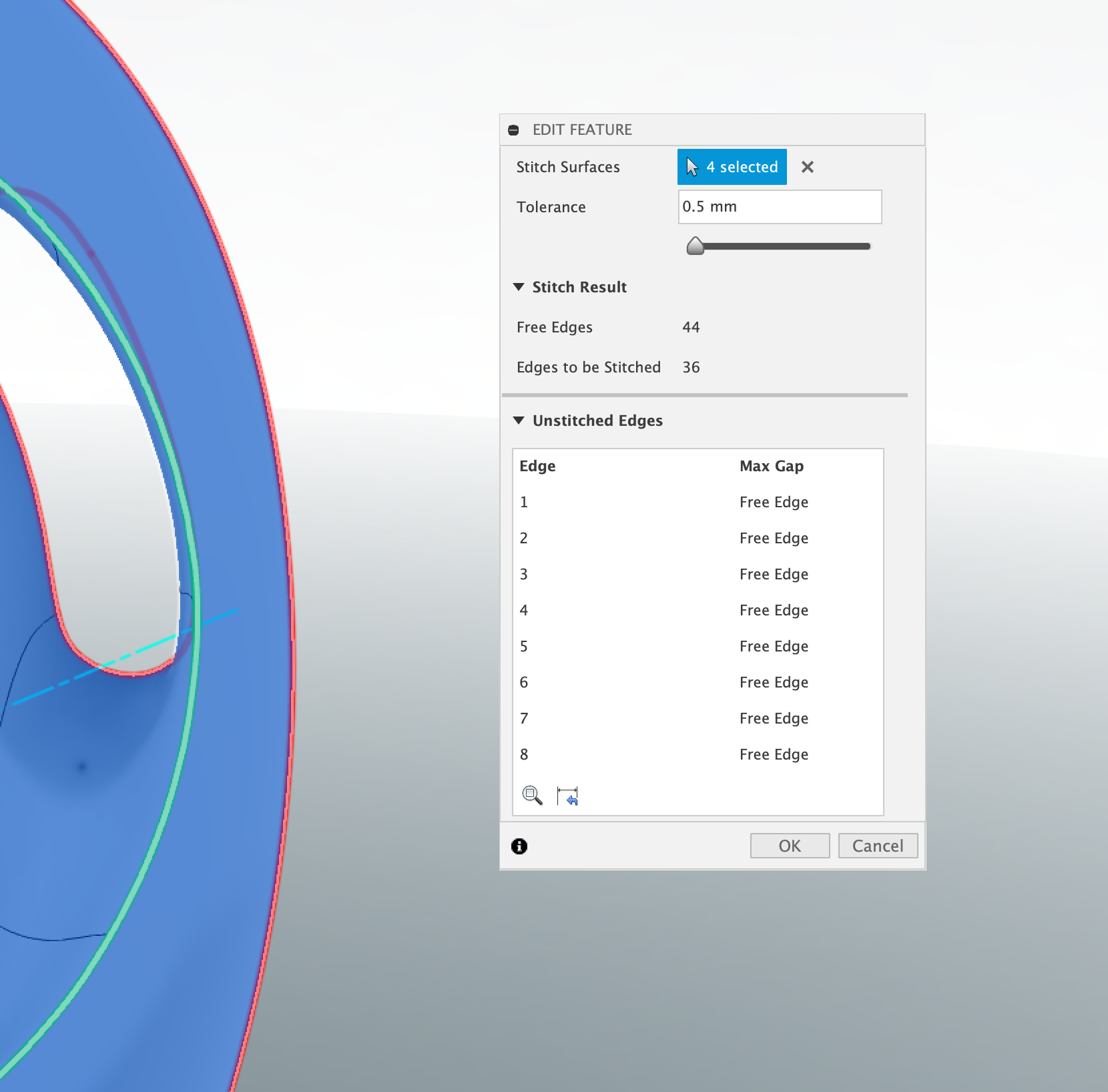 Sweep error "Edges for wire are not connected" Autodesk Community