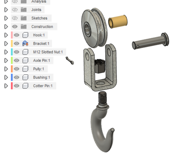 Solved: Structural constraints in a crane hook - Autodesk Community - Fusion