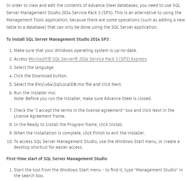 Solved SQL Server Management Studio Autodesk Community