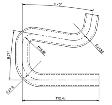 Dimensioning to tube or pipe "center line radius" (CLR) - Autodesk  Community - Fusion 360