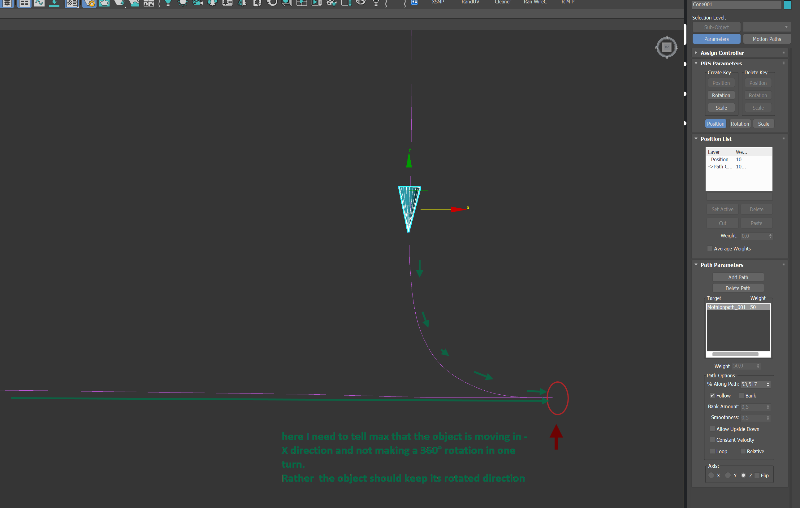 animation / path constraint / object direction change - Autodesk Community  - 3ds Max