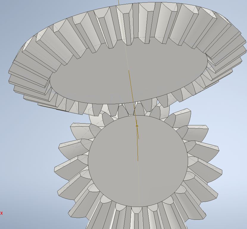Solved Creating Bevel Gears using Bevel Gear Generator results in Interference between Driving