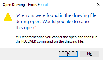 Constant errors when opening files in Plant 2022 - AutoCAD Plant 3D