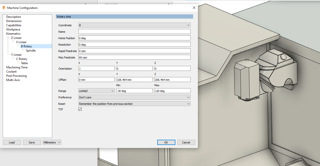 Machine simulation rotary axis isn't reference to linear axis ...
