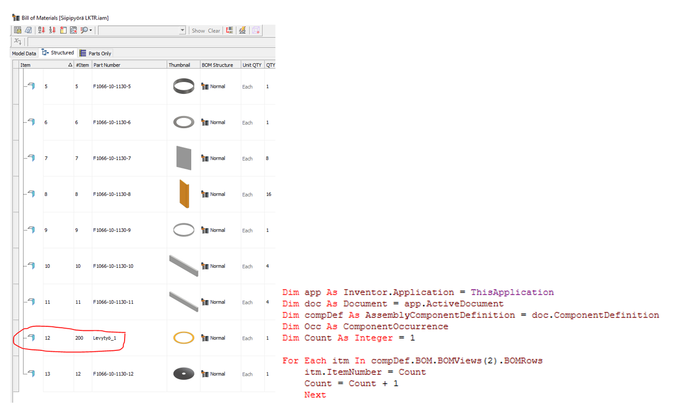Solved: BOM renumber problem - Autodesk Community