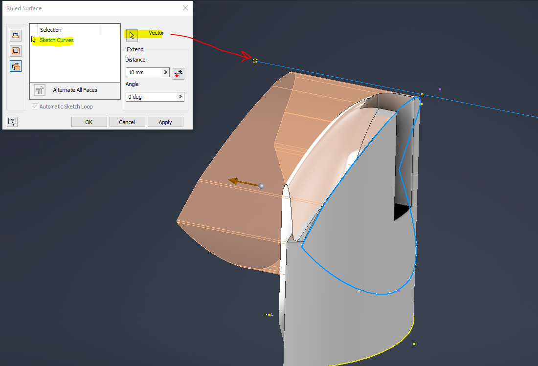Solved Extrude a 3D sketch Autodesk Community