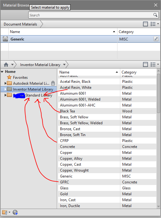 Help to export a Inventor material library to an Excel sheet