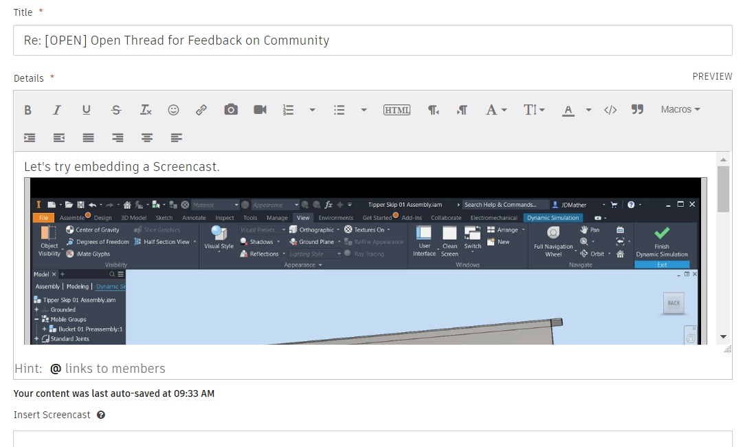 [OPEN] Open Thread for Feedback on Community - Autodesk Community