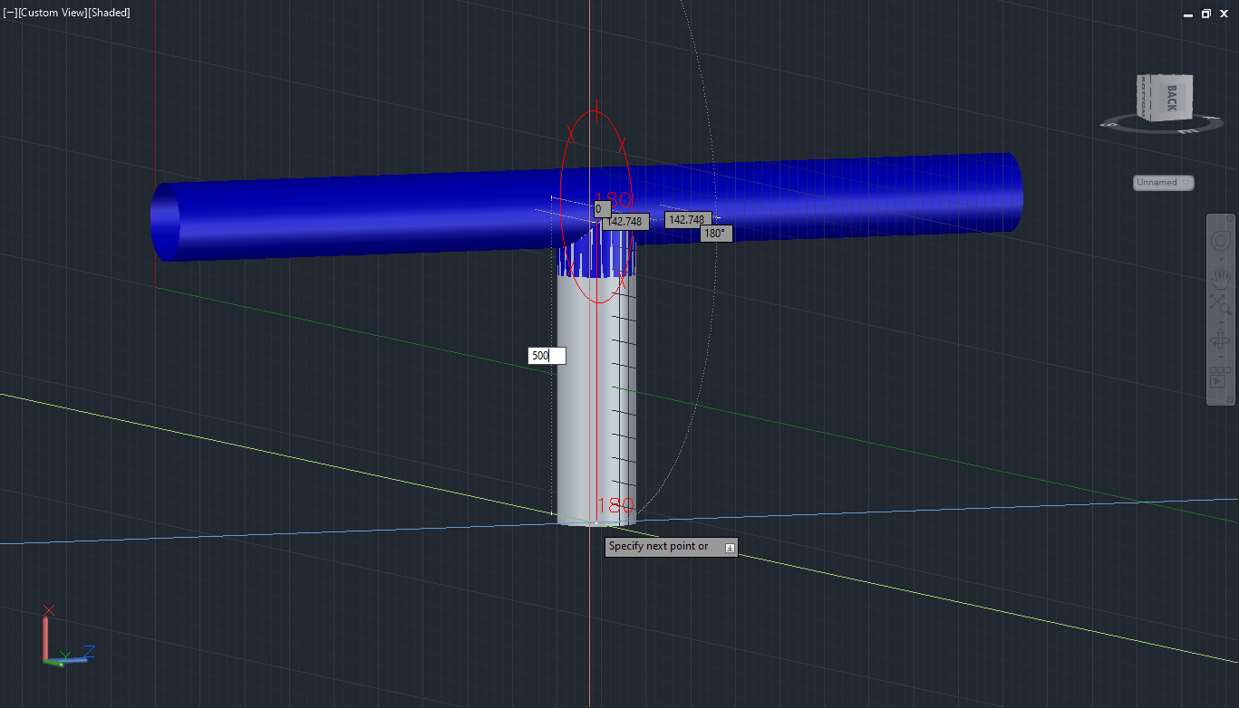 Routing down or up (vertically on Z) from CL of Tee - Autodesk Community