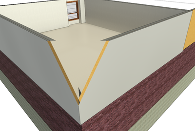 View of corner is being cut