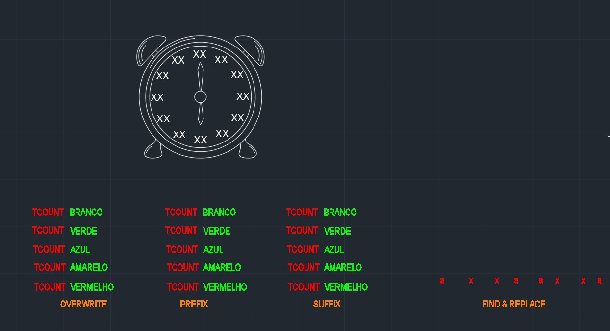 Команда tcount в автокаде