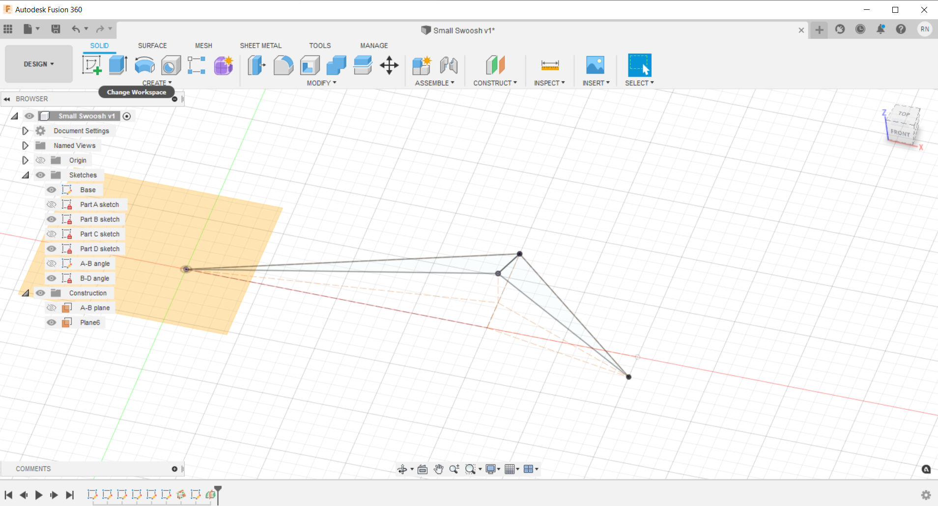 Solved: Midplane between 2 sketch faces - Autodesk Community
