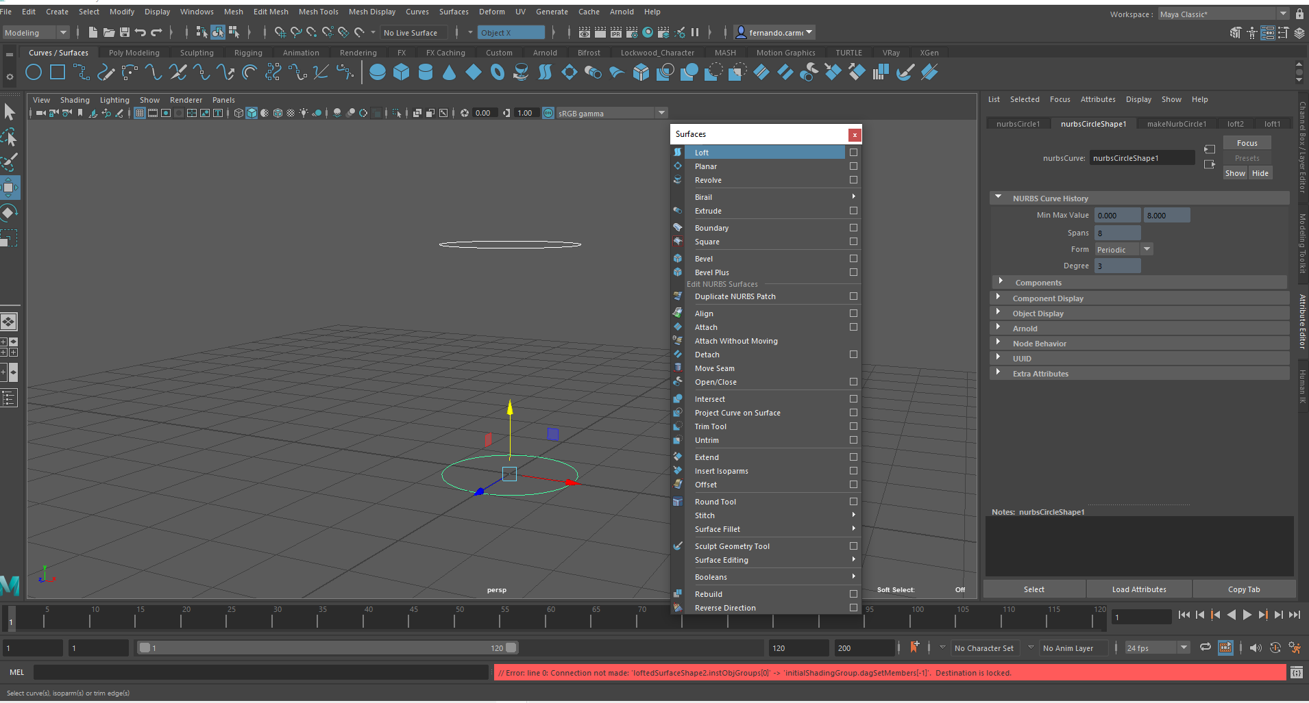 cant make a loft operation between curves - Autodesk Community