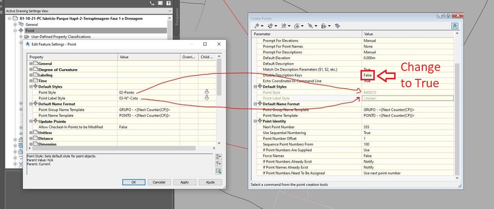 Solved: Label's point as default - Autodesk Community