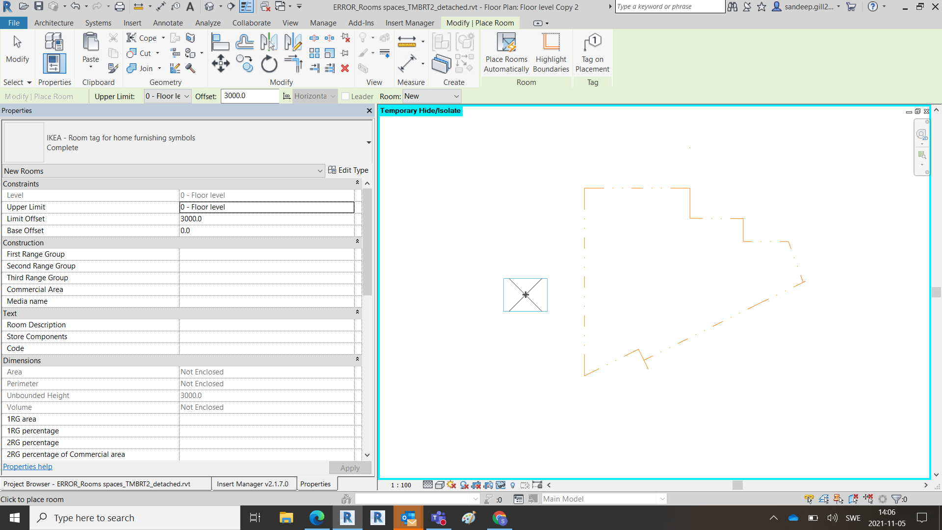 Solved: Spaces are being subtracted from Room placement - Autodesk ...