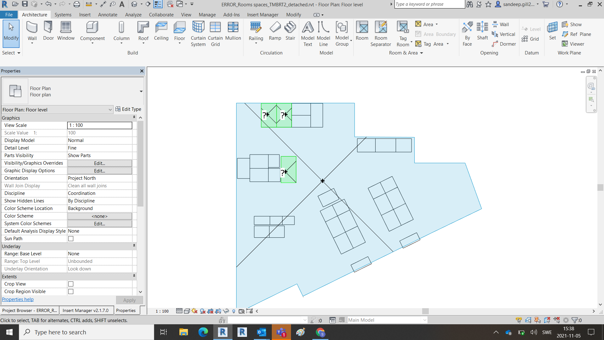 Solved: Spaces are being subtracted from Room placement - Autodesk ...