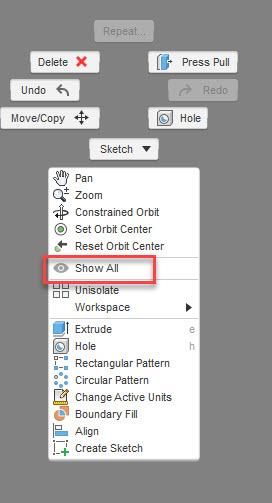 Right Click Context Menu - Show All - Autodesk Community