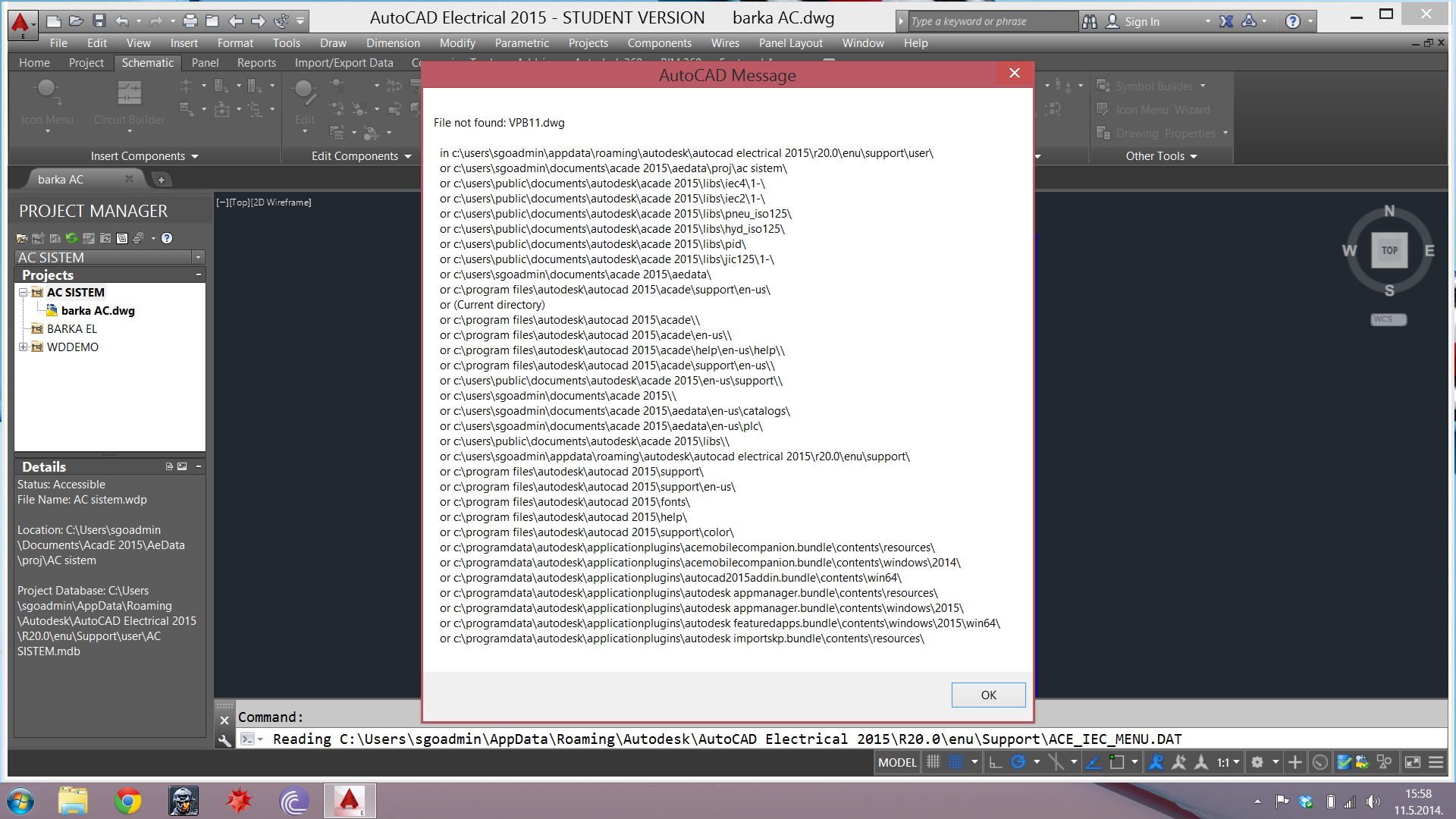 Autocad Electrical Icon menu problem. Autodesk Community